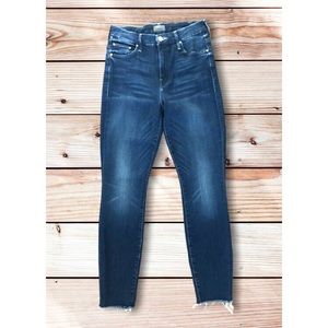 Mother High Waisted Looker Ankle Fray jeans